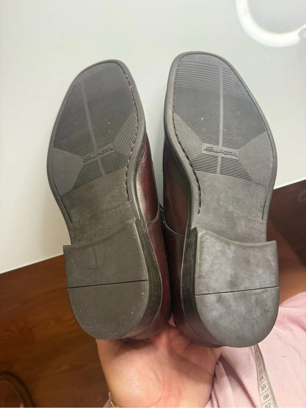 SANTONI Men’s Brown Leather Dress Shoes